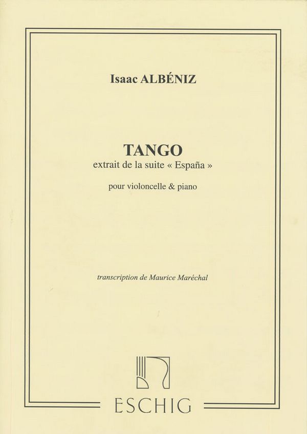 Tango op.165,2 extrait de la suite  espana pour violoncelle et piano  