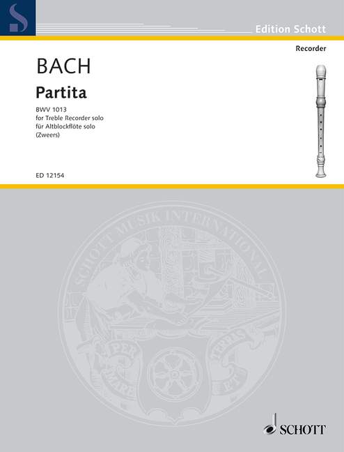 Partita BWV1013&nbsp;&nbsp;for treble recorder solo&nbsp;&nbsp;