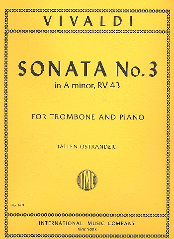 Sonata a minor no.3&nbsp;&nbsp;for trombone and piano&nbsp;&nbsp;