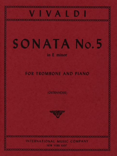 Sonata e minor no.5&nbsp;&nbsp;for trombone and piano&nbsp;&nbsp;OSTRANDER, A., ED.