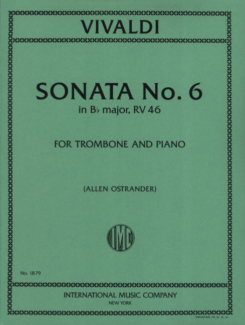 Sonata no.6 in B flat major&nbsp;&nbsp;for trombone and piano&nbsp;&nbsp;OSTRANDER, ED.
