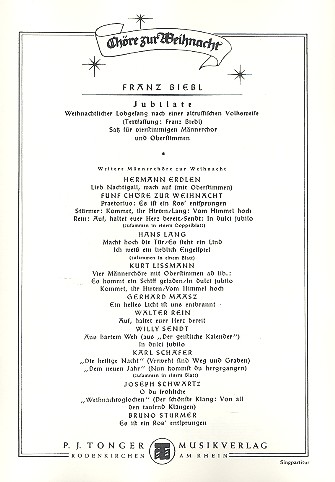 Jubilate für Männerchor mit  Oberstimmen  Partitur (dt)