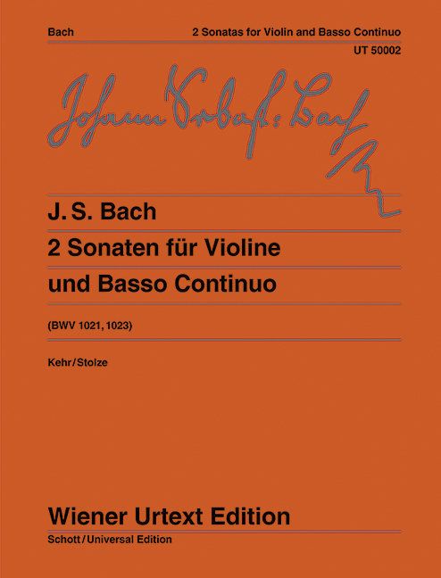 2 Sonaten BWV1021 und BWV1023  für Violine und Bc  