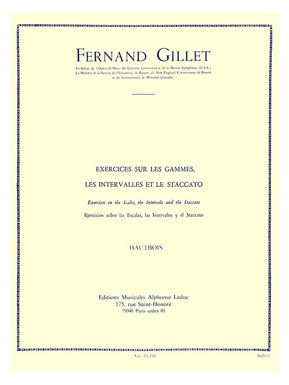 Exercices sur les gammes, les&nbsp;&nbsp;intervalles et le staccato pour&nbsp;&nbsp;hautbois