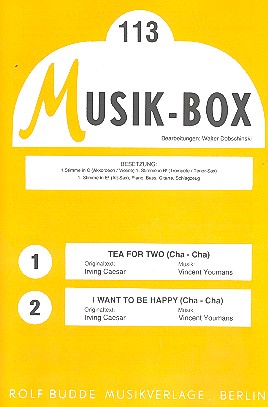 Tea for Two  und  I want to be happy:  für Salonorchester  