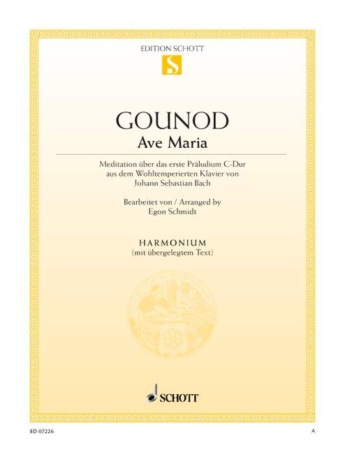 Ave Maria&nbsp;&nbsp;für Harmonium mit Text&nbsp;&nbsp;