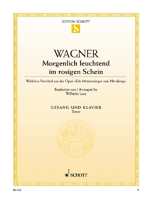 Morgenlich leuchtend im rosigen Schein&nbsp;&nbsp;für Tenor und Klavier&nbsp;&nbsp;