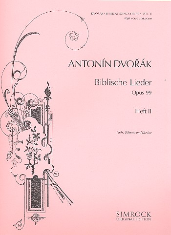 Biblische Lieder op.99 Band 2  für hohe Stimme und Klavier (dt/en/fr/ts)  