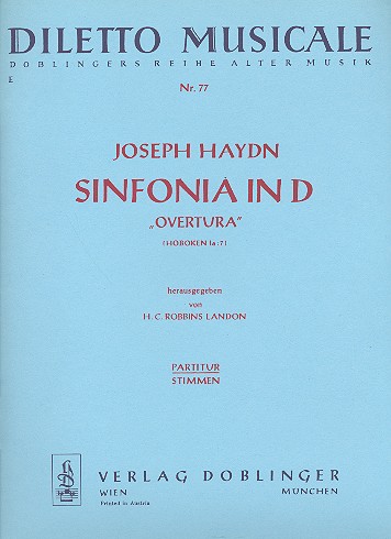 Sinfonie D-Dur Hob.Ia:7&nbsp;&nbsp;für Orchester&nbsp;&nbsp;Partitur