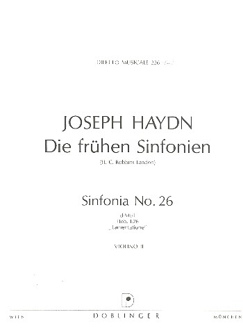 Sinfonie d-Moll Nr.26 Hob.I.26&nbsp;&nbsp;für Orchester&nbsp;&nbsp;Violine 2