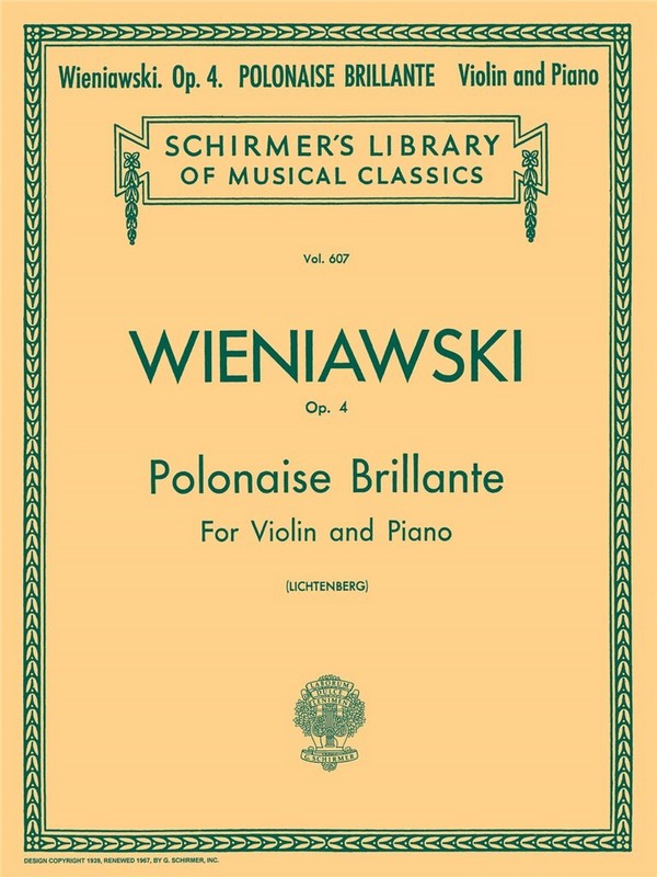 Polonaise brillante D major op.4  for violin and piano  