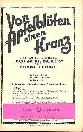 Von Apfelblüten einen Kranz&nbsp;&nbsp;für Salonorchester&nbsp;&nbsp;Direktion und Stimmen