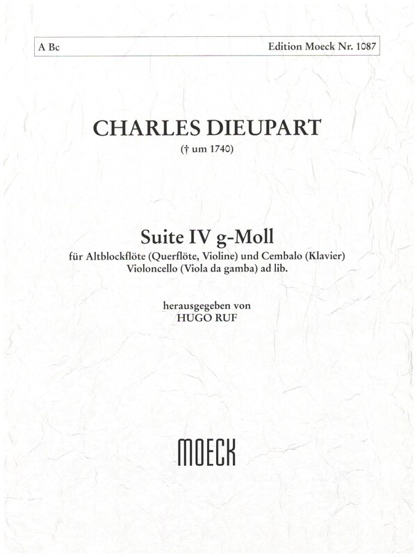 Suite g-Moll Nr.4  für Altblockflöte und Klavier  