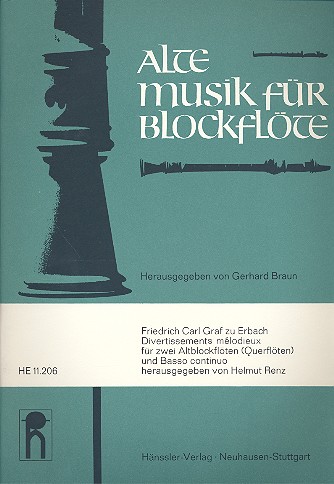 3 DIVERTISSEMENTS MELODIEUX FUER  2 F'-BLOCKFLOETEN (FL) UND BC  