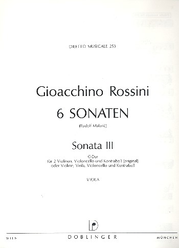 Sonata C-Dur Nr.3 für Streichorchester&nbsp;&nbsp;Viola&nbsp;&nbsp;