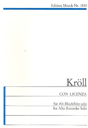 Con licenza  für Altblockflöte solo  