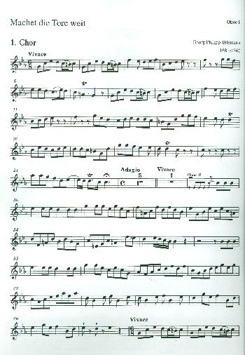 Machet die Tore weit für Soli (SATB),&nbsp;&nbsp;Chor und Orchester&nbsp;&nbsp;Oboe 1