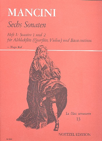 6 Sonaten Band 1 (Nr.1-2)   für Altblockflöte (Flöte, Violine) und Bc  