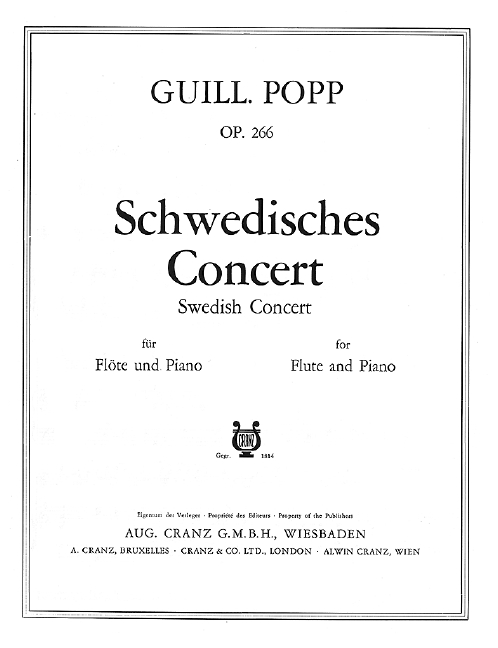 Schwedisches Konzert op.266  für Flöte und Klavier  