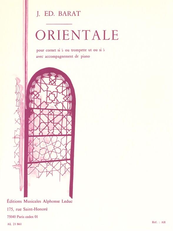 Orientale pour cornet ou  trompette en ut ou si b et piano  
