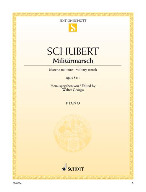Militärmarsch D-Dur op.51,1 D733,1&nbsp;&nbsp;für Klavier&nbsp;&nbsp;