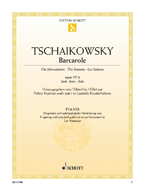 Juni op.37,6&nbsp;&nbsp;für Klavier&nbsp;&nbsp;