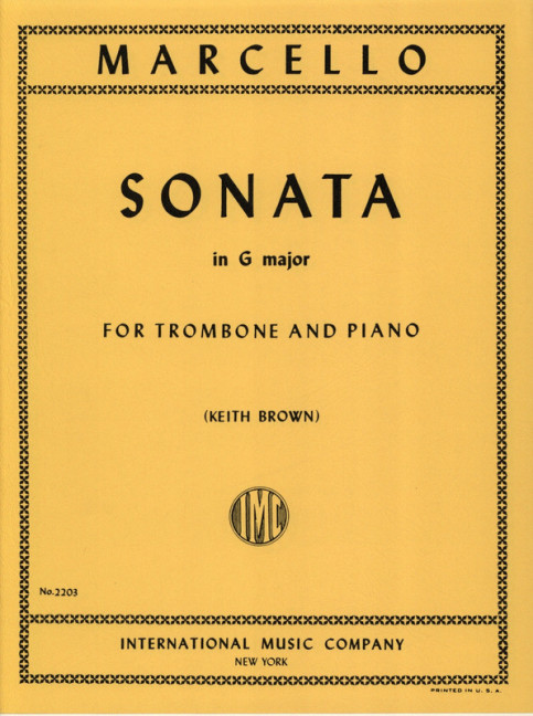 Sonata G major&nbsp;&nbsp;for trombone and piano&nbsp;&nbsp;BROWN, ED.