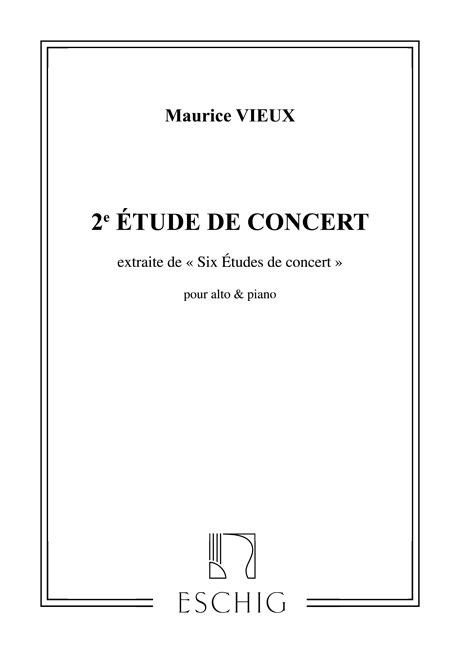 6 ETUDES DE CONCERT POUR ALTO  ET PIANO NO. 2, SI MINEUR  PARTITUR+STIMME V E R G R I F F E N