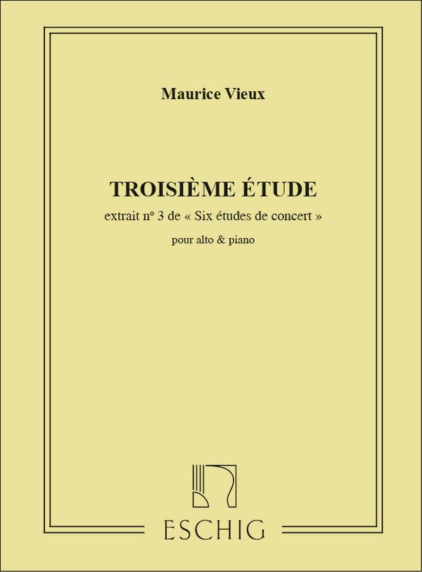 Étude de concert sol majeur no.3  pour alto et piano  