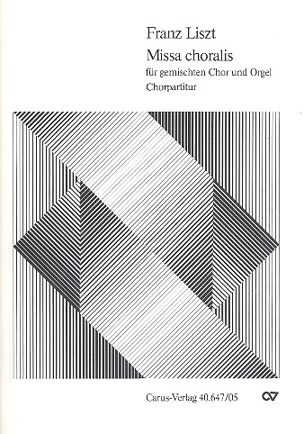Missa choralis&nbsp;&nbsp;für gem Chor und Orgel&nbsp;&nbsp;Chorpartitur