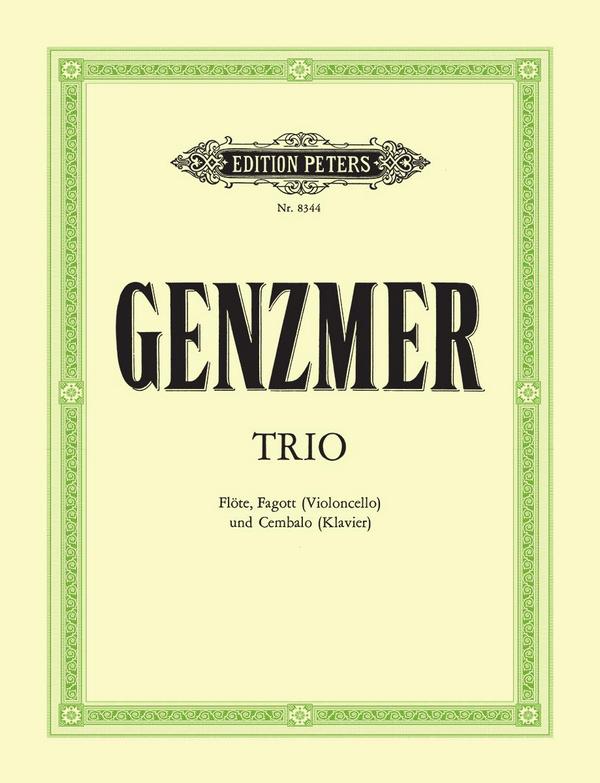 Trio  für Flöte, Fagott (Vc) und Cembalo (Klavier)  Partitur und 2 Stimmen