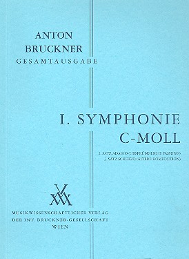 Sinfonie c-Moll Nr.1 Ursprüngliches Adagio (2.) u. 3. Satz  für Orchester  Studienpartitur