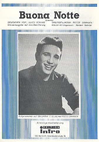 Buona Notte&nbsp;&nbsp;für Gesang und Klavier&nbsp;&nbsp;Einzelausgabe