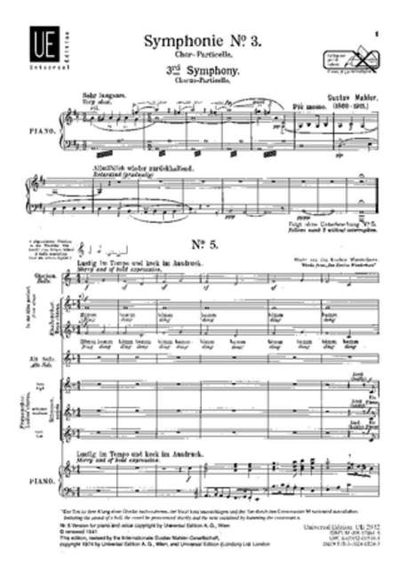 Sinfonie Nr.3  für gem Chor und Orchester  Chorpartitur (dt/en)