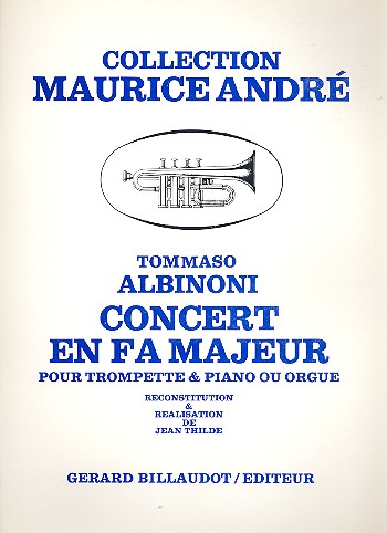 Concerto fa majeur pour trompette&nbsp;&nbsp;et piano ou orgue&nbsp;&nbsp;