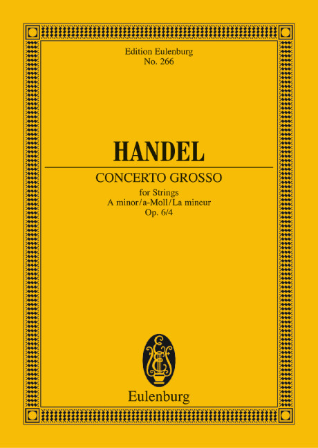 Concerto grosso a-Moll op.6,4  für Orchester  Studienpartitur
