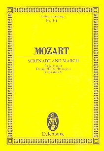 Serenade no.4 and March D major KV203&nbsp;&nbsp;for orchestra&nbsp;&nbsp;study score