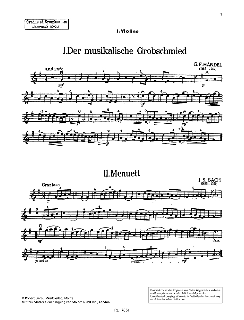 Gradus ad symphoniam Band 1 - Unterstufe  für Streichorchester  Violine 1