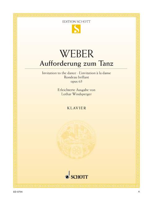 Aufforderung zum Tanz op.65  für Klavier (erleichtert, C-Dur)  