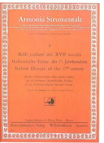 Italienische Tänze des 17. Jahrhunderts&nbsp;&nbsp;für Sopranblockflöte (Violine)&nbsp;&nbsp;