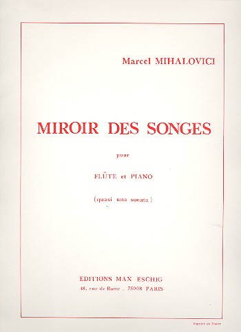 Miroir des songes&nbsp;&nbsp;pour flûte et piano&nbsp;&nbsp;