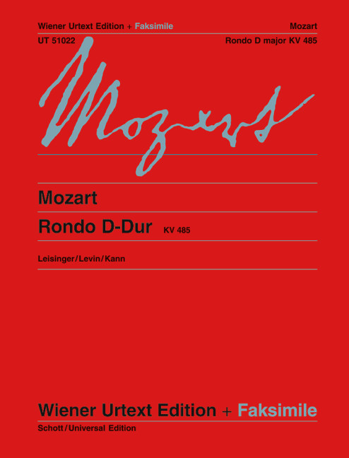 Rondo D-Dur KV485&nbsp;&nbsp;für Klavier&nbsp;&nbsp;