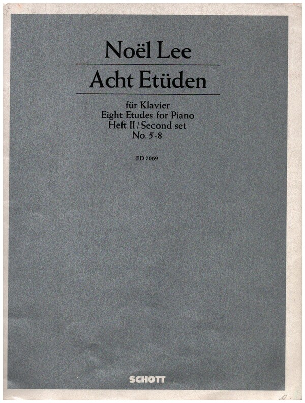 8 Etüden Band 2 (Nr.5-8)&nbsp;&nbsp;für Klavier&nbsp;&nbsp;