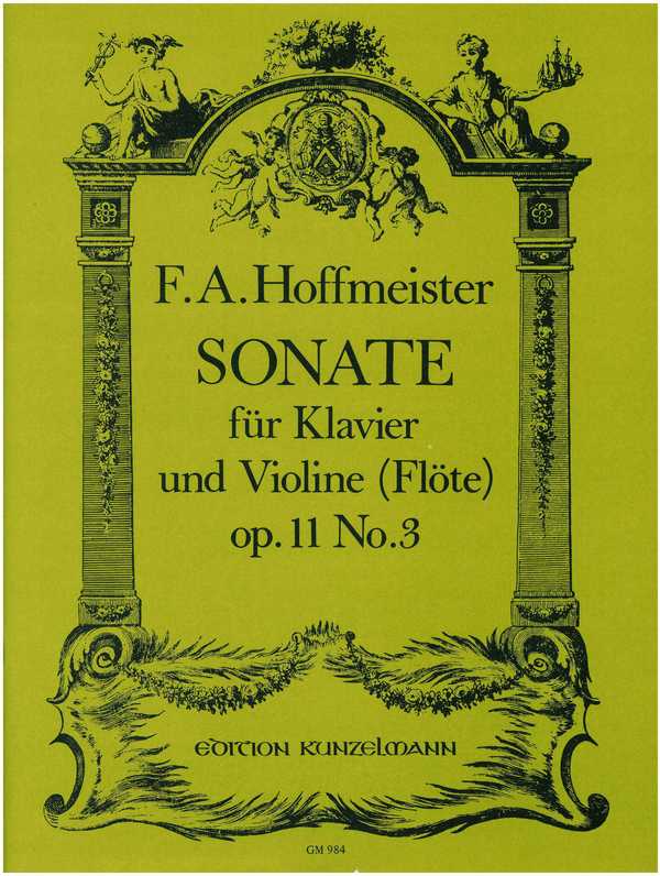 Sonate op.11,3&nbsp;&nbsp;für Violine (Flöte) und Klavier&nbsp;&nbsp;