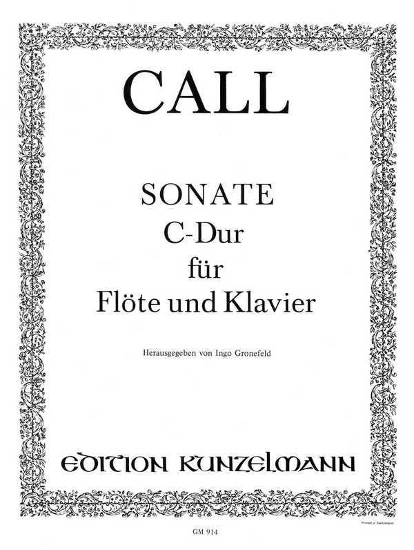 Sonate C-Dur&nbsp;&nbsp;für Flöte und Klavier&nbsp;&nbsp;