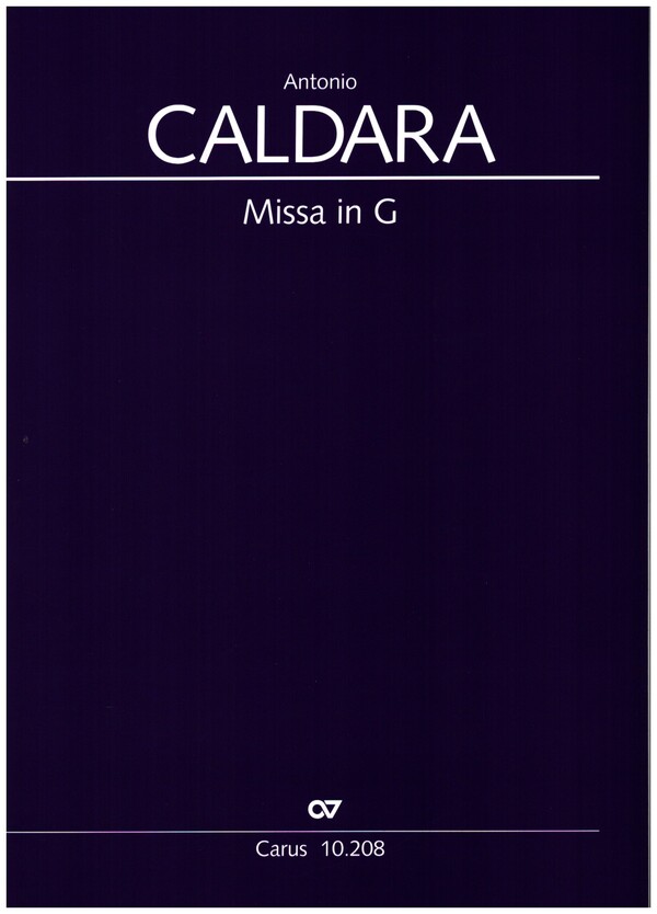 Missa G-Dur &nbsp;&nbsp;für Soli (SATB), Chor, 2 Violinen und Bc&nbsp;&nbsp;Partitur
