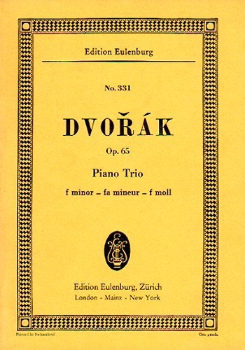 Trio f Minor op.65&nbsp;&nbsp;for violin, violoncello and piano&nbsp;&nbsp;study score