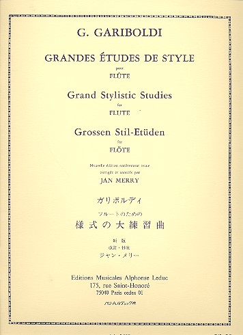 Grandes études de style op.134  pour flûte  