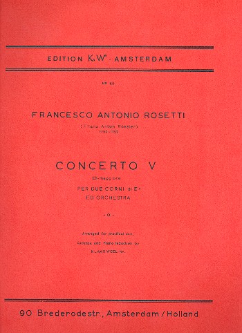 Concerto Mib maggiore no.5  per 2 corni e pianoforte  