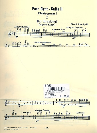 Peer-Gynt-Suite Nr.2 op.55&nbsp;&nbsp;für Orchester&nbsp;&nbsp;Harmonie